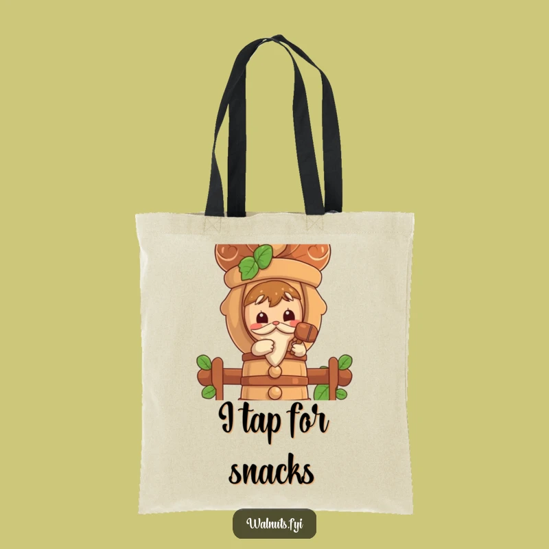 Funny Curious Walnut Nutcracker Tote Bag - Stylish & Witty Accessory