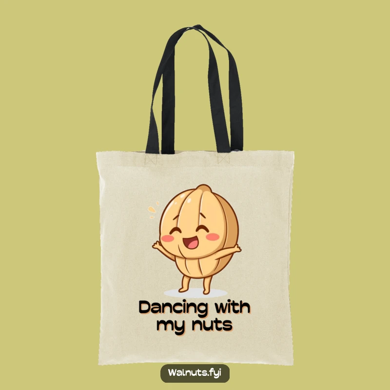 Funny Dance Walnut Tote Bag: Carry Your Grooves with Style!