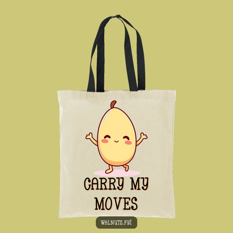 Funny Kawaii Almond Dance Tote Bag - Carry Your Fun Anywhere