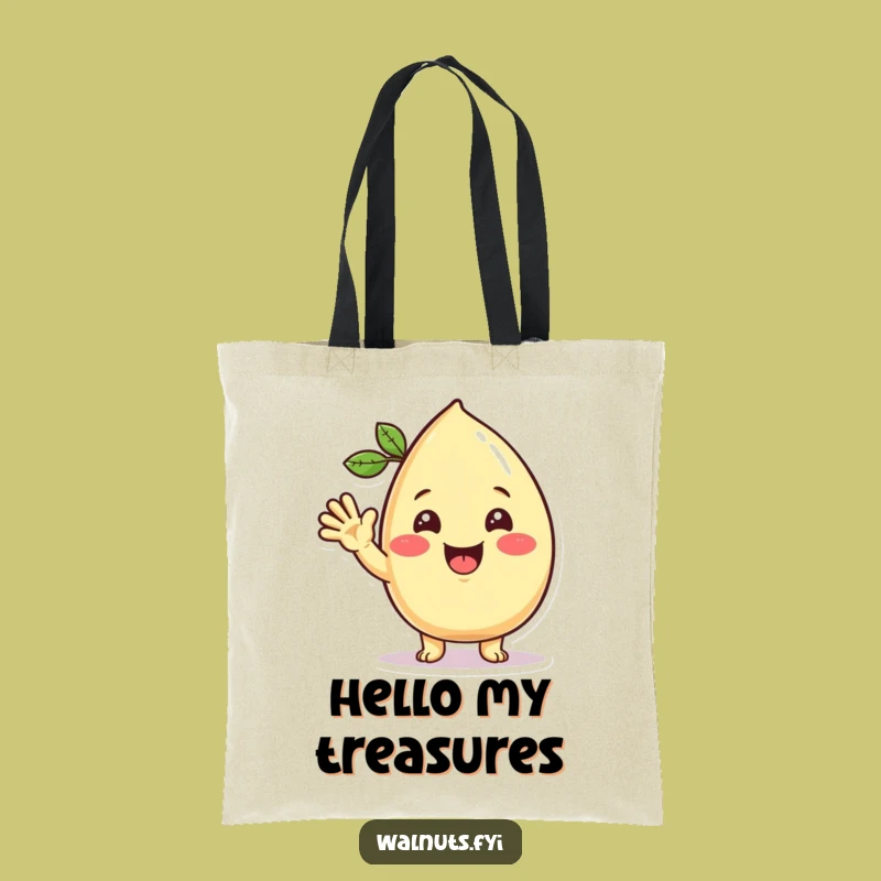 Funny Kawaii Cashew Wave Tote Bag - Carry Your Greetings