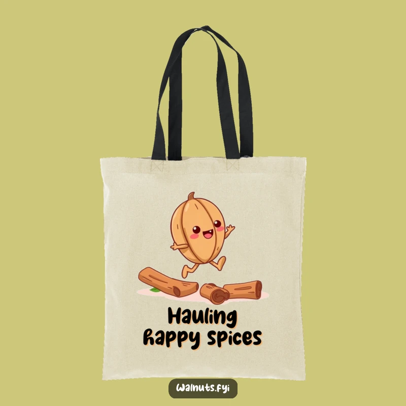 Funny Walnut Skipping Cinnamon Trail Tote Bag - Carry Joy Everywhere