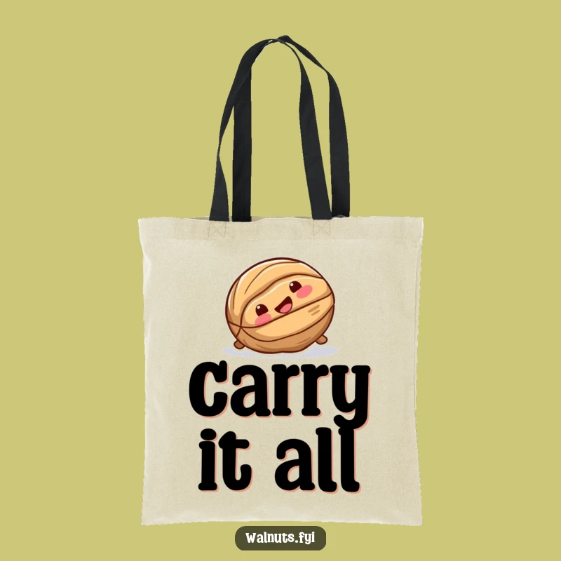 Funny Walnut Slide Tote Bag - Practical Nutty Fun Accessory Gift