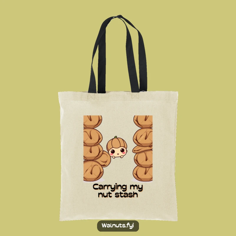 Funny Walnut Tote Bag - Carry Your Curiosity - Your New Favorite Funny Gift!