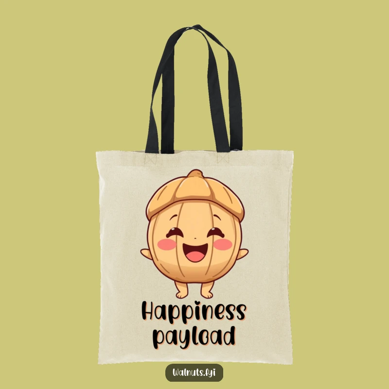 Funny Joyous Walnut Tote Bag, Carry Your Happiness with You