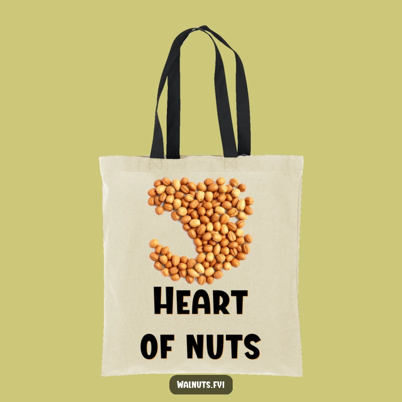 Funny Nut Heart Tote: Carry Your Love with Humorous Style!