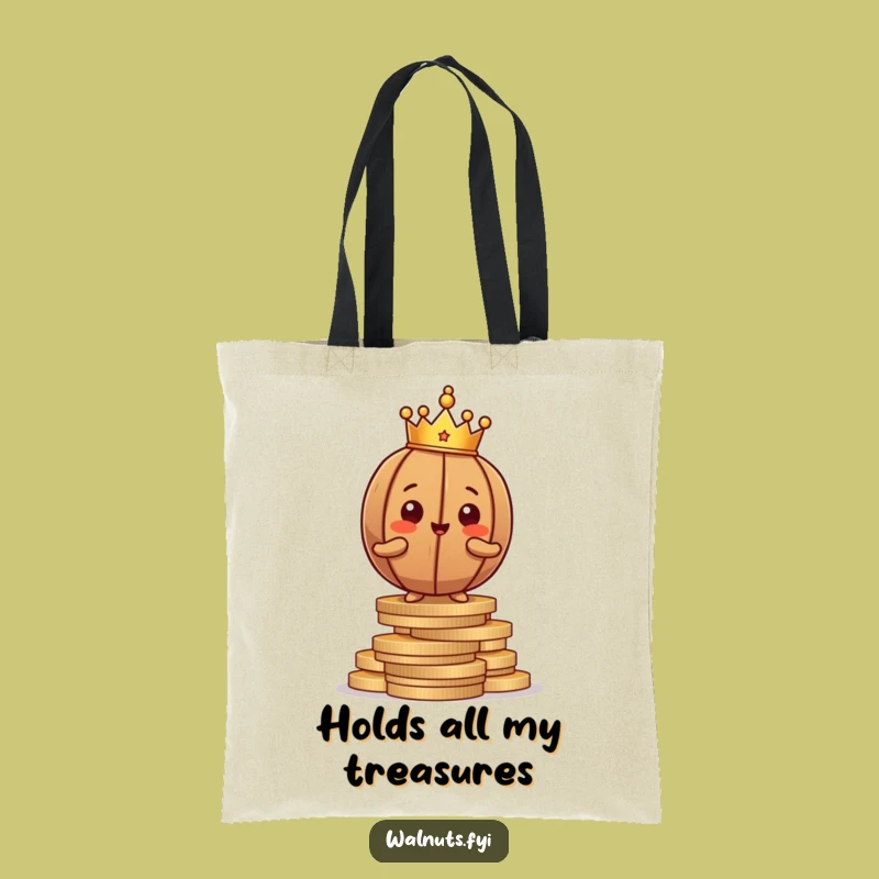 Funny Proud Walnut Tote Bag - Carry Your Treasures with Royal Confidence