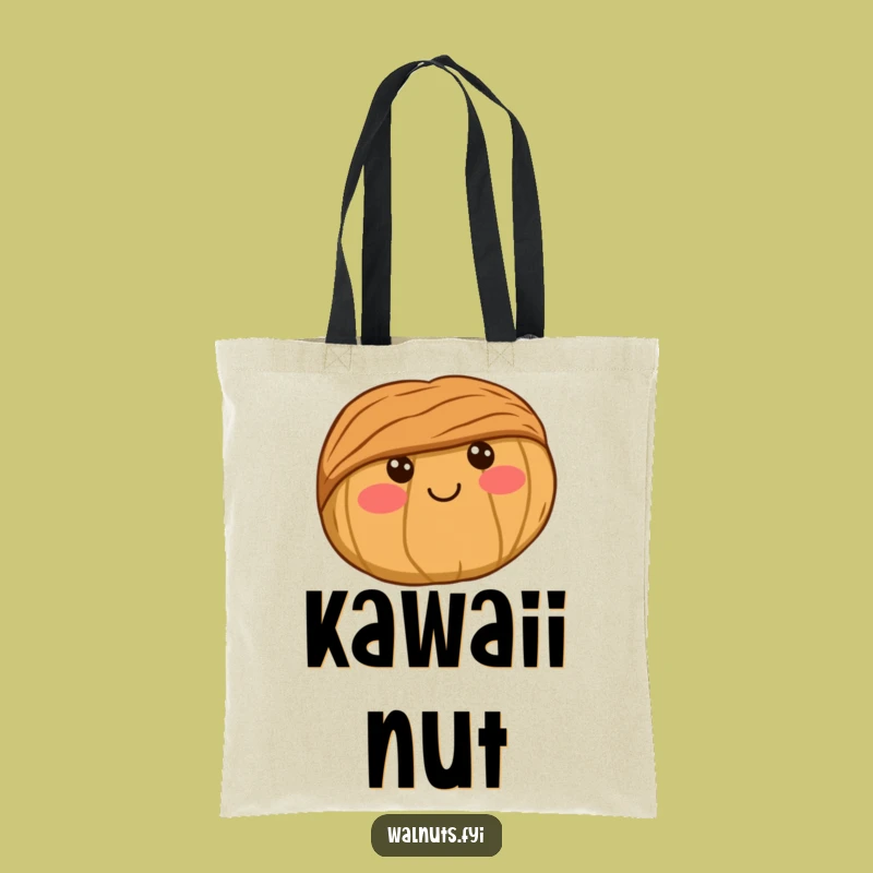 Kawaii Walnut Tote Bag - Carry Your Cuteness Everywhere!