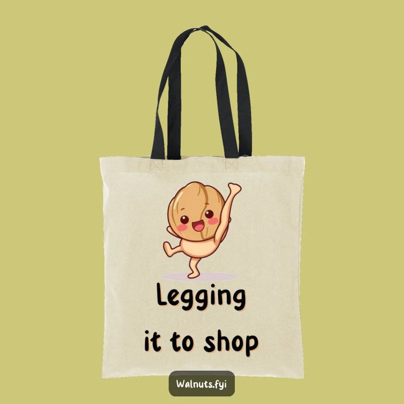 Funny Happy Walnut Cartwheel Tote Bag - Active & Stylish Accessory