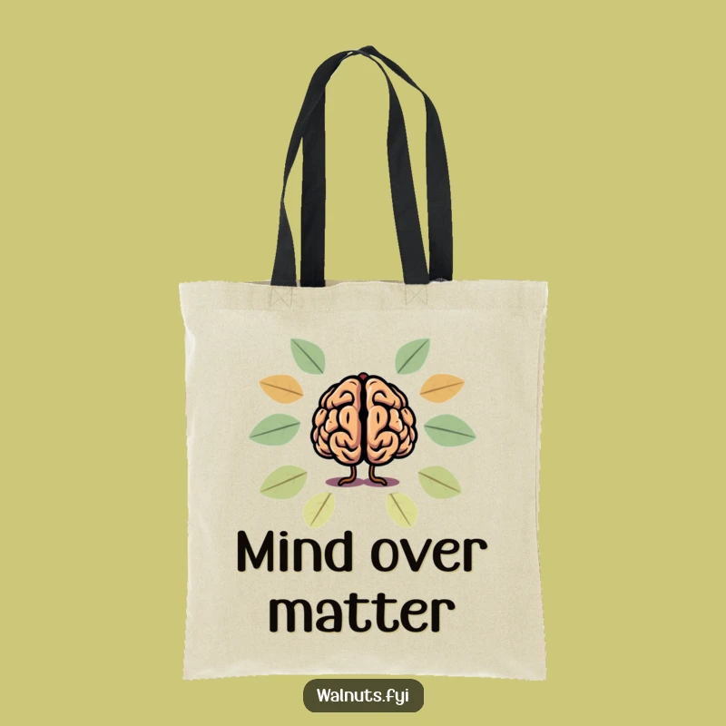 Funny Brain Walnut Tote: Carry Your Smarts in Hilarious Style!
