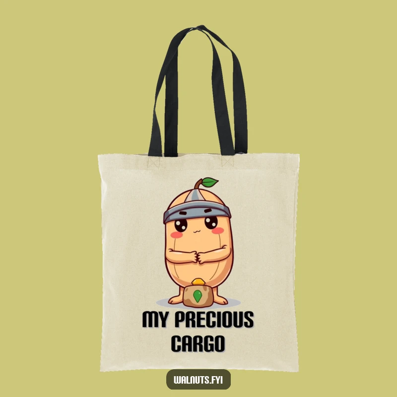 Funny Brazil Nut Guard Tote Bag, Carry Valuables with Determined Humor