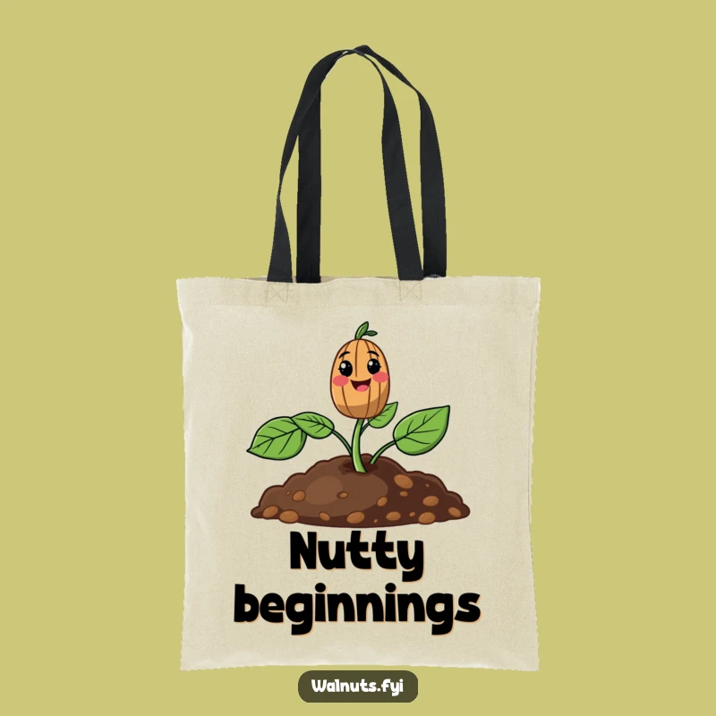 Funny Walnut Sprout Tote Bag: Carry Your Essentials with a Smile