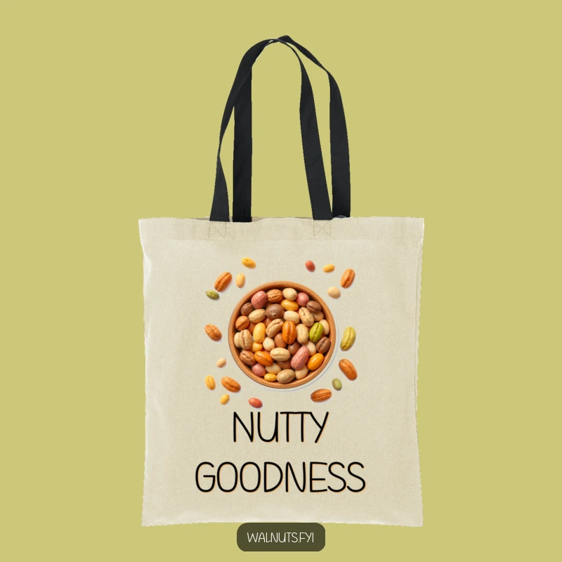 Funny Colorful Nuts Bowl Tote Bag - Carry Your Snacks in Style!
