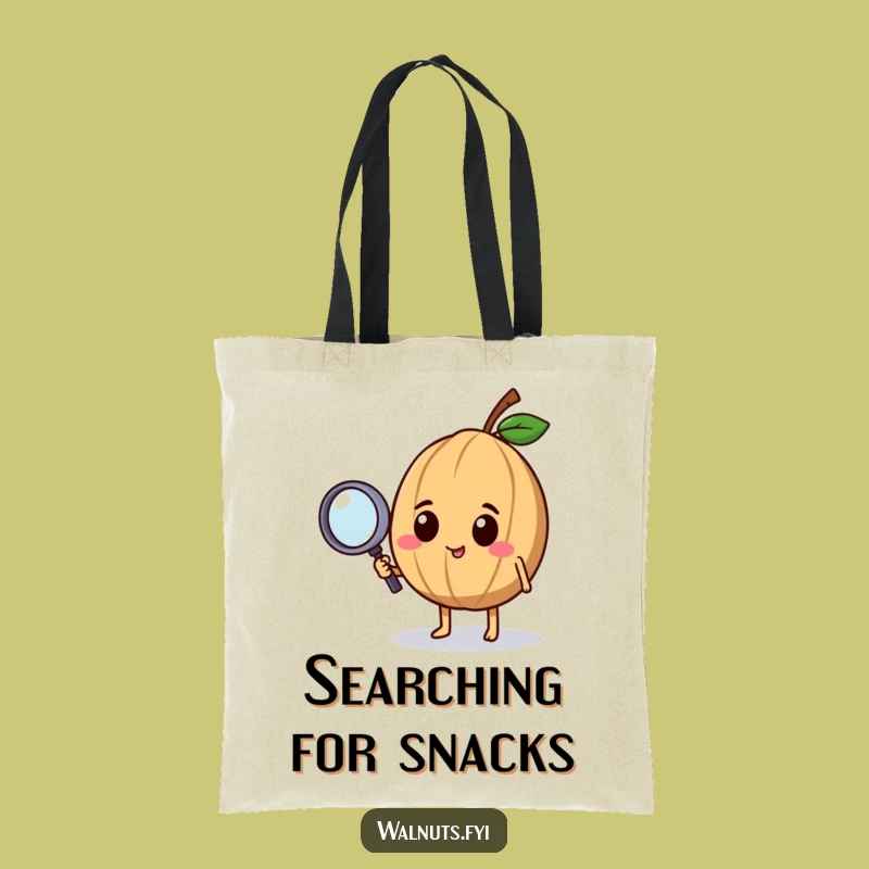 Funny Curious Walnut Tote Bag: Carry Your Mysteries