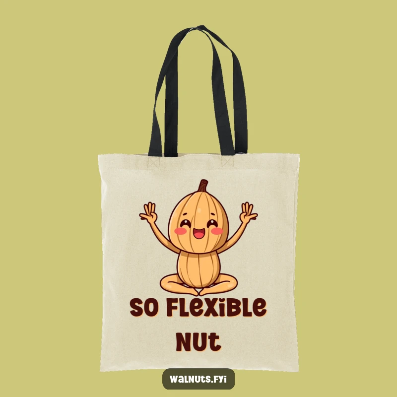 Funny Yoga Walnut Tote: Carry Your Zen with Humorous Style!