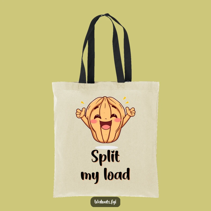 Funny Kawaii Walnut Split Tote Bag - Carry Your Triumphs with Style